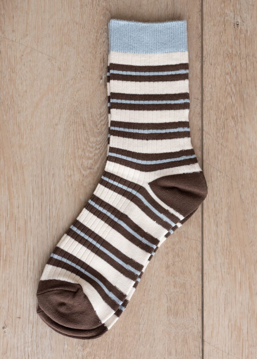 63587.jpg Myla Blue Striped Socks