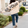 Be Yourself Cream Pullover