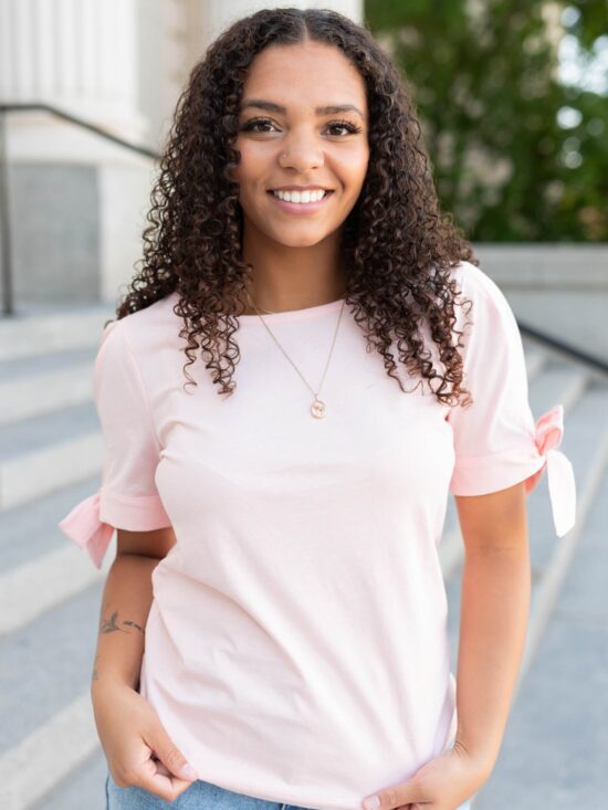 Brielle Pink Bow Top
