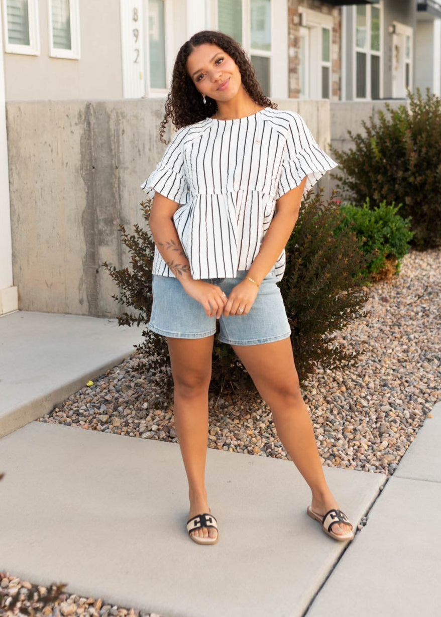 BrynnBlackStripedPeplumTop_DSC0841.jpg Brynn Black Striped Peplum Top