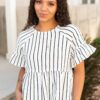 BrynnBlackStripedPeplumTop_DSC0848.jpg Brynn Black Striped Peplum Top