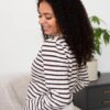 Milah Brown Stripe Pullover