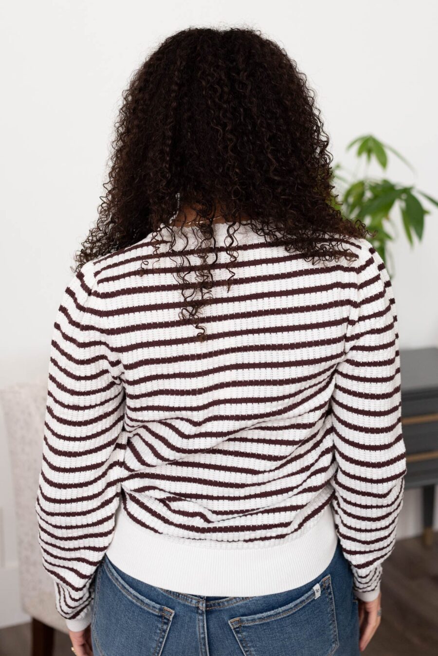Milah Brown Stripe Pullover