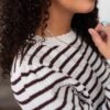 Milah Brown Stripe Pullover