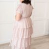 Mira Blush Rose Tiered Ruffle Dress