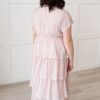 Mira Blush Rose Tiered Ruffle Dress