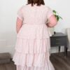 Mira Blush Rose Tiered Ruffle Dress