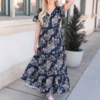 MollieNavyBluePatternedDress.png Mollie Navy Blue Patterned Dress
