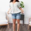 Opal Green Lace Top