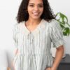Opal Green Lace Top