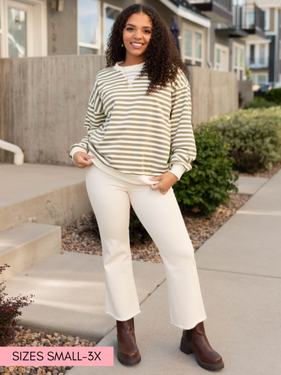 PaisleyOliveStripedSweatshirt.png Paisley Olive Striped Sweatshirt
