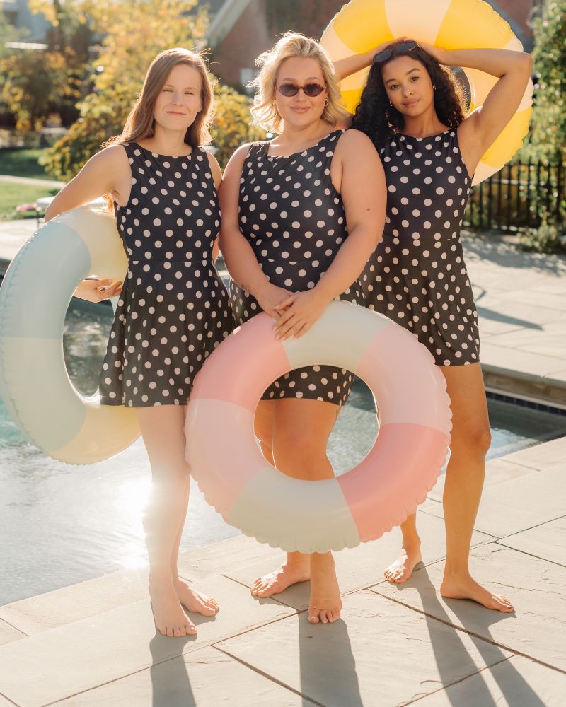RetroDotLifestyle9.jpg Retro Dot Boat-Neck Swim Dress