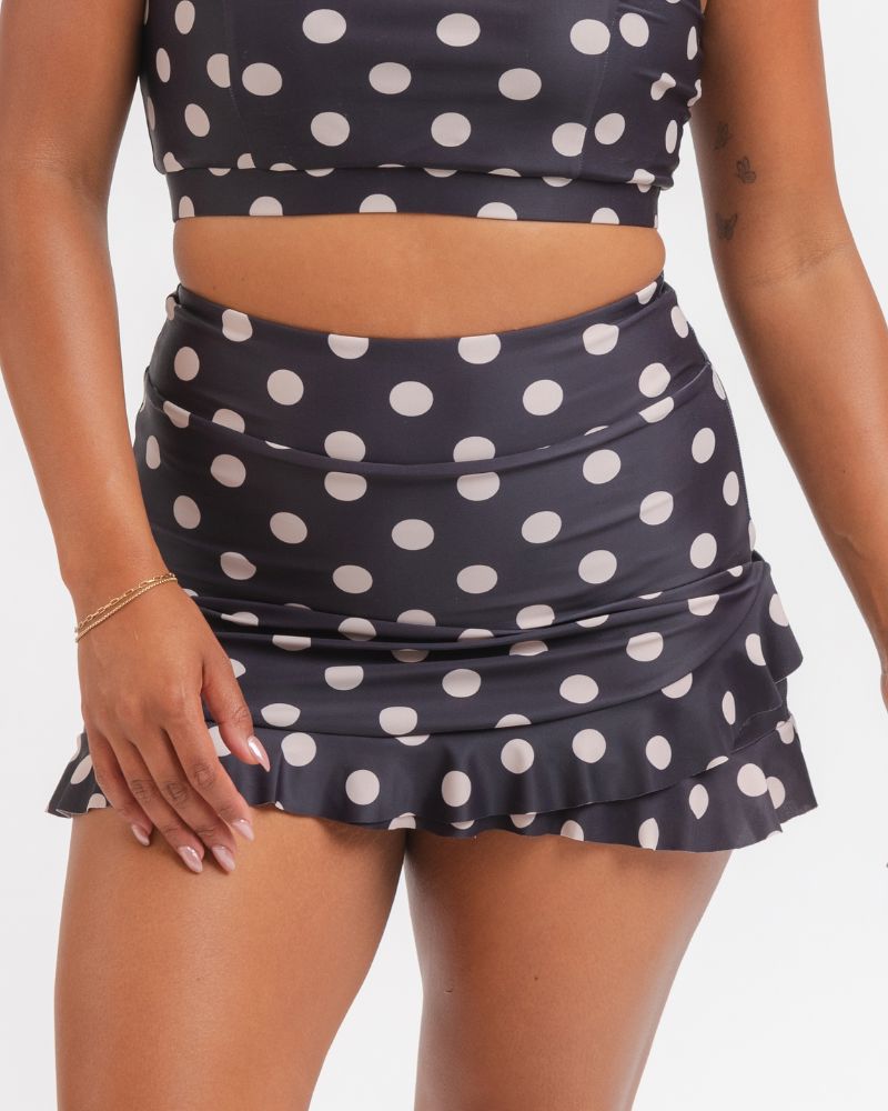 RetroDotSkirtCloseUp.jpg Retro Dot Ruffle Skirt w/ Bottoms