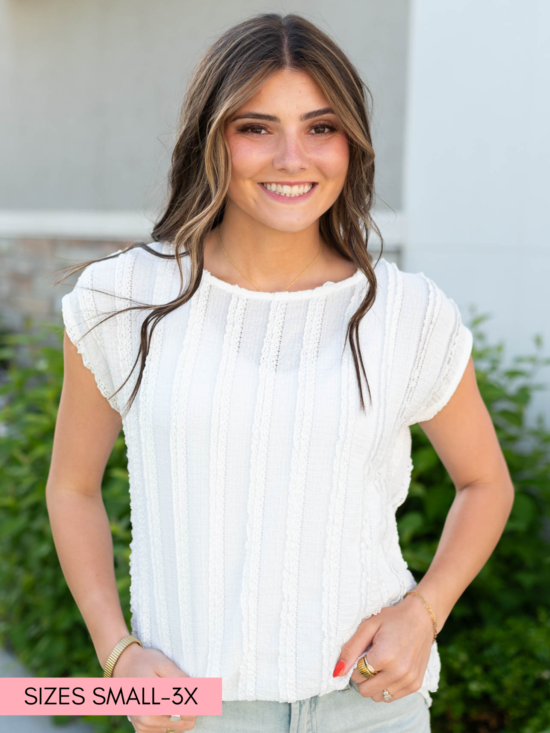RuthWhiteTexturedTop.png Ruth White Textured Top
