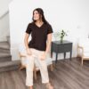 The Classic Brown V-Neck Top