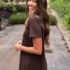 The Classic Brown V-Neck Top