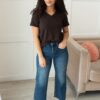 The Classic Brown V-Neck Top