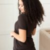 The Classic Brown V-Neck Top