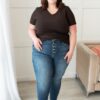 The Classic Brown V-Neck Top