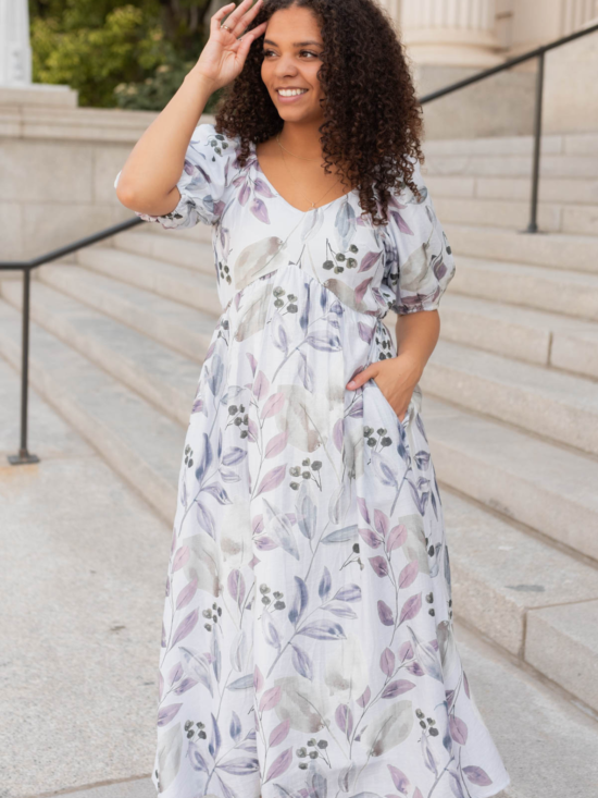 Audrie Lavender Floral Dress